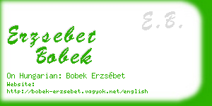 erzsebet bobek business card